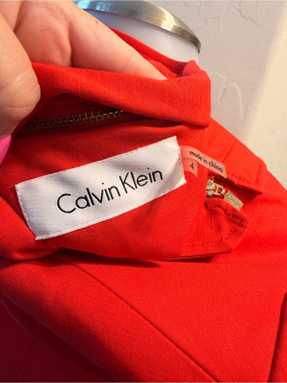 Calvin Klein Red Tailored Single-Button Blazer - Picture 7 of 7